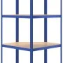 Eckregal 4 Ebenen Sperrholz und Stahl blau von vidaXL, Industrieregale - Ref: Foro24-152852, Preis: 60,88 €, Rabatt: %