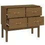 Honey brown solid pine wood console table 90x40x78 cm by vidaXL, Sideboards - Ref: Foro24-821742, Price: 99,80 €, Discount: %