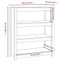 Estantería madera maciza de pino 80x35x68 cm de vidaXL, Librerías y estanterías - Ref: Foro24-821679, Precio: 96,64 €, Descue...