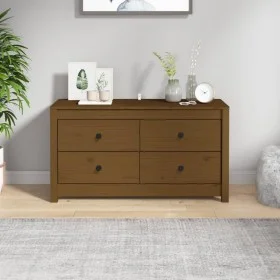 Auxiliary cabinet solid honey brown pine wood 100x40x54 cm by vidaXL, Sideboards - Ref: Foro24-821777, Price: 131,90 €, Disco...