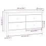 Beistellschrank aus massivem, honigbraunem Kiefernholz, 100 x 40 x 54 cm von vidaXL, Sideboards - Ref: Foro24-821777, Preis: ...