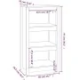 Solid black pine wood bookshelf 50x35x97 cm by vidaXL, Bookcases and shelves - Ref: Foro24-821708, Price: 75,00 €, Discount: %