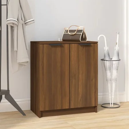Mueble zapatero madera contrachapada marrón roble 59x35x70 cm by vidaXL, Closets and storage - Ref: Foro24-817104, Price: 74,...