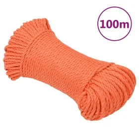 Orange 3 mm 100 m polypropylene work rope by vidaXL, Ropes and metal cords - Ref: Foro24-152920, Price: 14,16 €, Discount: %
