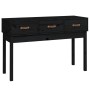 Solid black pine wood console table 114x40x75 cm by vidaXL, Side tables - Ref: Foro24-821758, Price: 126,61 €, Discount: %