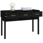Solid black pine wood console table 114x40x75 cm by vidaXL, Side tables - Ref: Foro24-821758, Price: 126,61 €, Discount: %