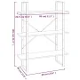 Sonoma-graues Sperrholzregal 80x30x105 cm von vidaXL, Bücherregale und Regale - Ref: Foro24-821316, Preis: 49,96 €, Rabatt: %