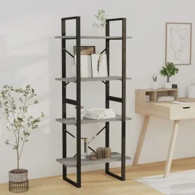 4-tier gray plywood shelving unit 60x30x140 cm by vidaXL, Bookcases and shelves - Ref: Foro24-821310, Price: 49,21 €, Discoun...