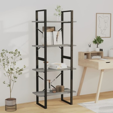 4-stufiges graues Sperrholzregal 60x30x140 cm von vidaXL, Bücherregale und Regale - Ref: Foro24-821310, Preis: 49,21 €, Rabat...