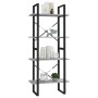 4-stufiges graues Sperrholzregal 60x30x140 cm von vidaXL, Bücherregale und Regale - Ref: Foro24-821310, Preis: 49,21 €, Rabat...