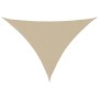 Toldo de vela triangular tela Oxford beige 4x5x6,4 m
