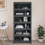 Estantería madera maciza de pino gris 80x35x183 cm de vidaXL, Librerías y estanterías - Ref: Foro24-821696, Precio: 233,51 €