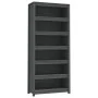 Estantería madera maciza de pino gris 80x35x183 cm de vidaXL, Librerías y estanterías - Ref: Foro24-821696, Precio: 230,00 €,...