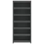 Estantería madera maciza de pino gris 80x35x183 cm de vidaXL, Librerías y estanterías - Ref: Foro24-821696, Precio: 230,00 €,...