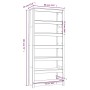Regal aus massivem Kiefernholz in Grau, 80 x 35 x 183 cm von vidaXL, Bücherregale und Regale - Ref: Foro24-821696, Preis: 233...