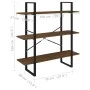 Regal aus geräuchertem Eichensperrholz, 100 x 30 x 105 cm von vidaXL, Bücherregale und Regale - Ref: Foro24-821323, Preis: 42...