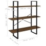 Regal aus geräuchertem Eichensperrholz, 100 x 30 x 105 cm von vidaXL, Bücherregale und Regale - Ref: Foro24-821323, Preis: 42...
