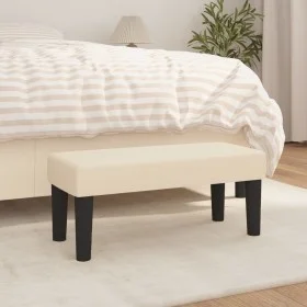 Banco de tela color crema 70x30x30 cm de vidaXL, Bancos - Ref: Foro24-346621, Precio: 45,69 €, Descuento: %