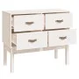 Konsolentisch aus massivem weißem Kiefernholz, 90 x 40 x 78 cm von vidaXL, Sideboards - Ref: Foro24-821740, Preis: 105,73 €, ...