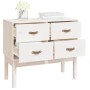 Konsolentisch aus massivem weißem Kiefernholz, 90 x 40 x 78 cm von vidaXL, Sideboards - Ref: Foro24-821740, Preis: 106,73 €, ...