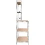 Mesa de trabajo con estantes 5 niveles madera y acero plata by vidaXL, Industrial shelving - Ref: Foro24-152875, Price: 77,11...