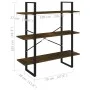 Estantería madera contrachapada roble ahumado 100x30x105 cm de vidaXL, Librerías y estanterías - Ref: Foro24-821321, Precio: ...