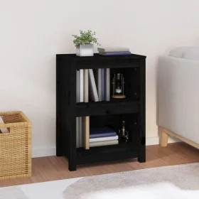 Solid black pine wood shelf 50x35x68 cm by vidaXL, Bookcases and shelves - Ref: Foro24-821703, Price: 68,59 €, Discount: %