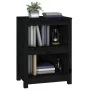 Estantería madera maciza de pino negra 50x35x68 cm de vidaXL, Librerías y estanterías - Ref: Foro24-821703, Precio: 68,59 €, ...