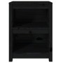 Estantería madera maciza de pino negra 50x35x68 cm de vidaXL, Librerías y estanterías - Ref: Foro24-821703, Precio: 69,49 €, ...