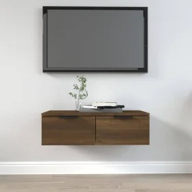 Oak brown engineered wood wall cabinet 68x30x20 cm by vidaXL, Shelves and shelves - Ref: Foro24-817095, Price: 70,12 €, Disco...