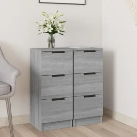Sideboards 2 Stk. Sonoma graues Sperrholz 30x30x70 cm von vidaXL, Sideboards - Ref: Foro24-817015, Preis: 86,59 €, Rabatt: %