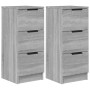 Aparadores 2 uds madera contrachapada gris Sonoma 30x30x70 cm de vidaXL, Aparadores - Ref: Foro24-817015, Precio: 87,70 €, De...