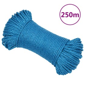 Cuerda de trabajo polipropileno azul 6 mm 250 m