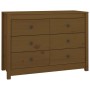 Beistellschrank aus massivem Kiefernholz, honigbraun, 100 x 40 x 72 cm von vidaXL, Sideboards - Ref: Foro24-821767, Preis: 17...
