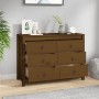 Beistellschrank aus massivem Kiefernholz, honigbraun, 100 x 40 x 72 cm von vidaXL, Sideboards - Ref: Foro24-821767, Preis: 17...