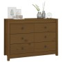 Beistellschrank aus massivem Kiefernholz, honigbraun, 100 x 40 x 72 cm von vidaXL, Sideboards - Ref: Foro24-821767, Preis: 17...