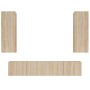 Set de muebles para TV 4 pzas madera contrachapada roble Sonoma de vidaXL, Muebles TV - Ref: Foro24-3114200, Precio: 163,74 €...