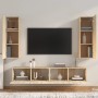 Set de muebles para TV 4 pzas madera contrachapada roble Sonoma de vidaXL, Muebles TV - Ref: Foro24-3114200, Precio: 163,74 €...