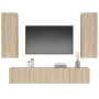 TV-Möbelset 4-teilig Sonoma-Eichensperrholz von vidaXL, TV-Möbel - Ref: Foro24-3114200, Preis: 158,05 €, Rabatt: %