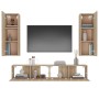 TV-Möbelset 4-teilig Sonoma-Eichensperrholz von vidaXL, TV-Möbel - Ref: Foro24-3114200, Preis: 158,05 €, Rabatt: %
