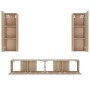 Set de muebles para TV 4 pzas madera contrachapada roble Sonoma de vidaXL, Muebles TV - Ref: Foro24-3114200, Precio: 163,74 €...