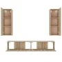 TV-Möbelset 4-teilig Sonoma-Eichensperrholz von vidaXL, TV-Möbel - Ref: Foro24-3114200, Preis: 154,31 €, Rabatt: %