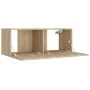 TV-Möbelset 4-teilig Sonoma-Eichensperrholz von vidaXL, TV-Möbel - Ref: Foro24-3114200, Preis: 154,31 €, Rabatt: %