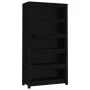 Solid black pine wood shelf 80x35x154 cm by vidaXL, Bookcases and shelves - Ref: Foro24-821693, Price: 146,69 €, Discount: %