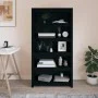 Solid black pine wood shelf 80x35x154 cm by vidaXL, Bookcases and shelves - Ref: Foro24-821693, Price: 146,69 €, Discount: %