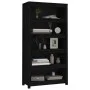 Solid black pine wood shelf 80x35x154 cm by vidaXL, Bookcases and shelves - Ref: Foro24-821693, Price: 146,69 €, Discount: %