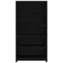 Solid black pine wood shelf 80x35x154 cm by vidaXL, Bookcases and shelves - Ref: Foro24-821693, Price: 146,69 €, Discount: %