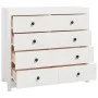 Beistellschrank aus massivem weißem Kiefernholz, 100 x 40 x 90 cm von vidaXL, Sideboards - Ref: Foro24-821770, Preis: 228,40 ...