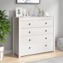Beistellschrank aus massivem weißem Kiefernholz, 100 x 40 x 90 cm von vidaXL, Sideboards - Ref: Foro24-821770, Preis: 232,21 ...