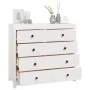 Beistellschrank aus massivem weißem Kiefernholz, 100 x 40 x 90 cm von vidaXL, Sideboards - Ref: Foro24-821770, Preis: 228,40 ...